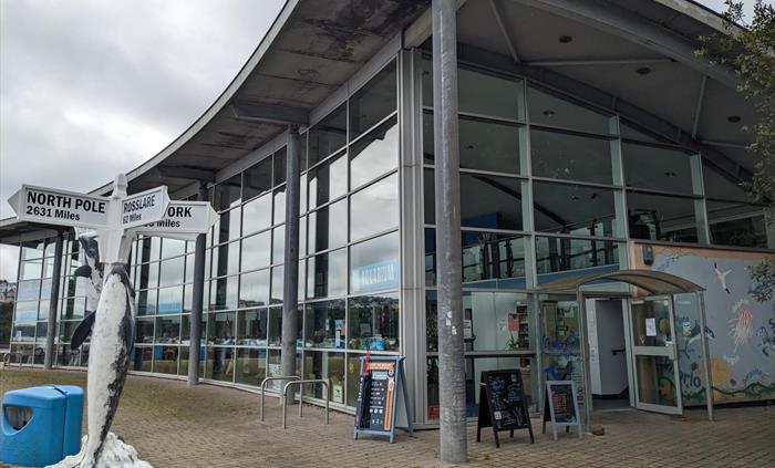 Large glass buildings open for business